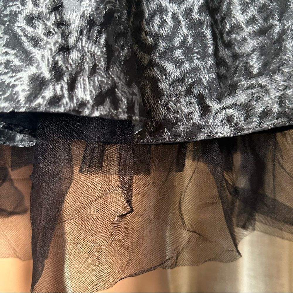 Y2K Betsey Johnson Retro Silver Black Leopard Dress - Picture 6 of 11